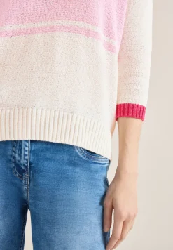 3/4-Arm Pullover mit Polokragen