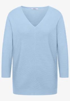 3/4-Arm Pullover mit Struktur