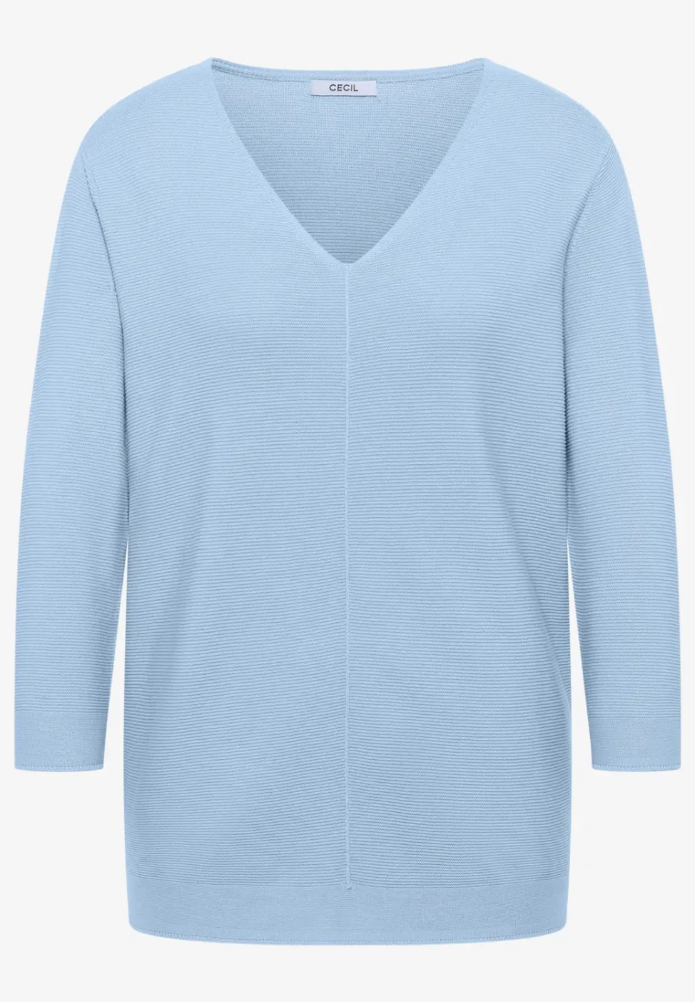 3/4-Arm Pullover mit Struktur
