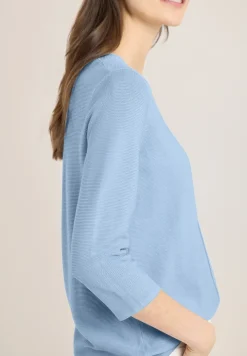 3/4-Arm Pullover mit Struktur