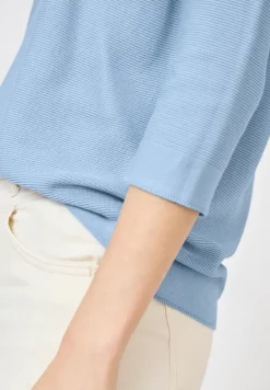 3/4-Arm Pullover mit Struktur