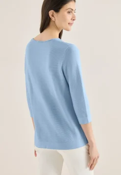 3/4-Arm Pullover mit Struktur