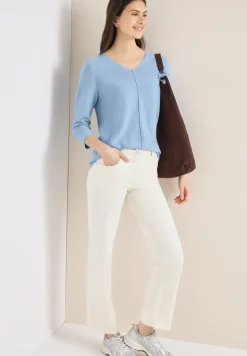 3/4-Arm Pullover mit Struktur