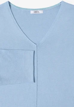 3/4-Arm Pullover mit Struktur