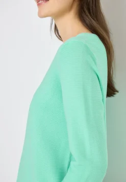 3/4-Arm Pullover mit Struktur
