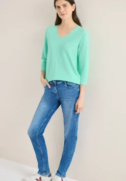 3/4-Arm Pullover mit Struktur