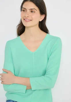 3/4-Arm Pullover mit Struktur