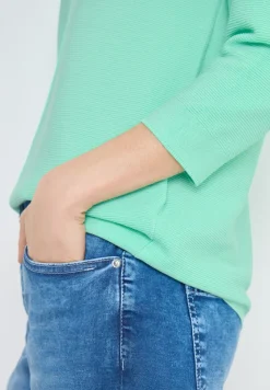 3/4-Arm Pullover mit Struktur