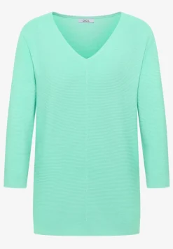 3/4-Arm Pullover mit Struktur