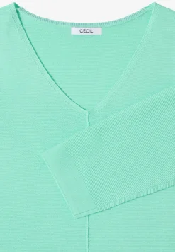 3/4-Arm Pullover mit Struktur