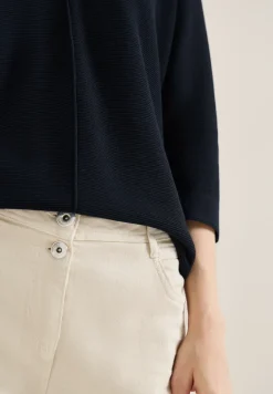 3/4-Arm Pullover mit Struktur