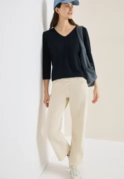 3/4-Arm Pullover mit Struktur