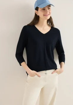 3/4-Arm Pullover mit Struktur