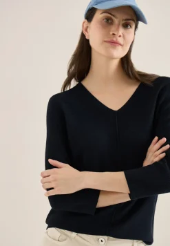 3/4-Arm Pullover mit Struktur
