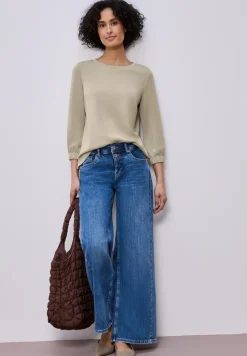 3/4-Arm Shirt im Silk-Look