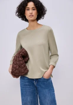3/4-Arm Shirt im Silk-Look