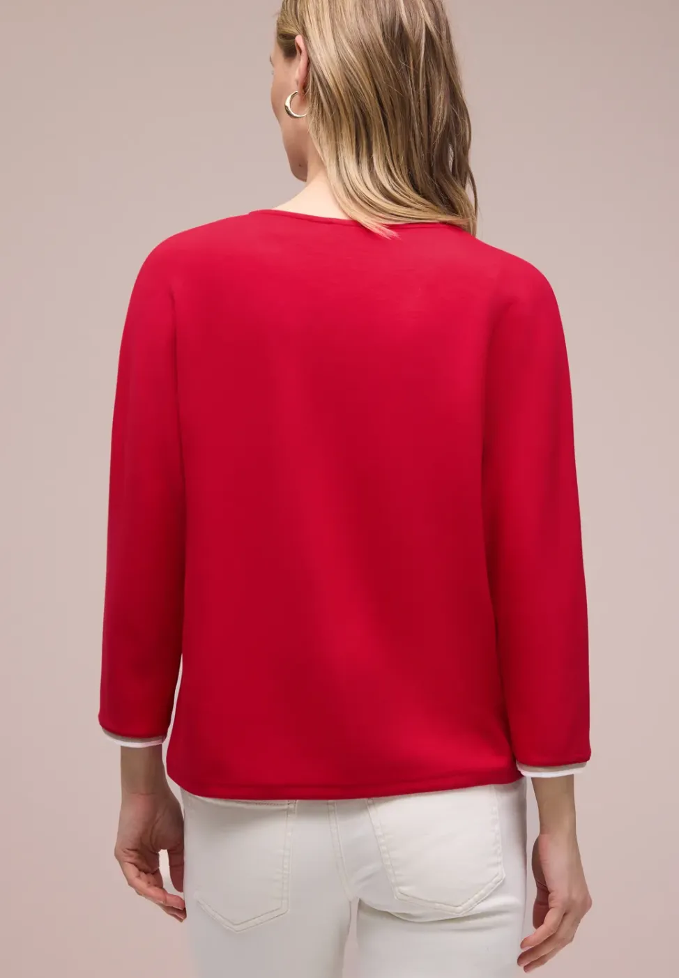 3/4-Arm Shirt mit Kontrastdetail