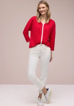3/4-Arm Shirt mit Kontrastdetail