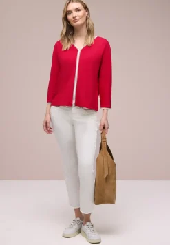 3/4-Arm Shirt mit Kontrastdetail