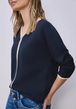 3/4-Arm Shirt mit Kontrastdetail