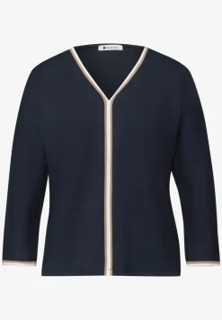 3/4-Arm Shirt mit Kontrastdetail