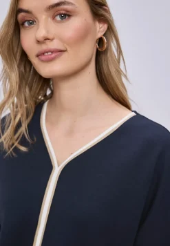 3/4-Arm Shirt mit Kontrastdetail