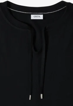 3/4-Arm Shirt mit Split Neck