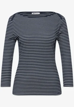 3/4-Arm Shirt mit U-Boot-Ausschnitt