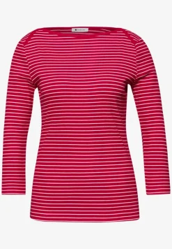 3/4-Arm Shirt mit U-Boot-Ausschnitt