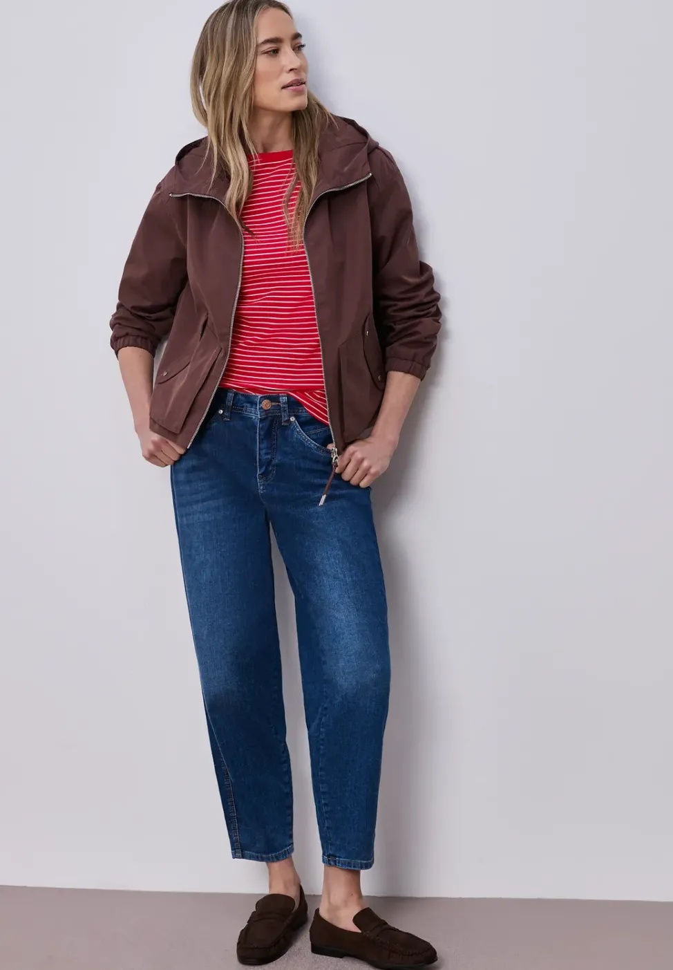 3/4-Arm Shirt mit U-Boot-Ausschnitt