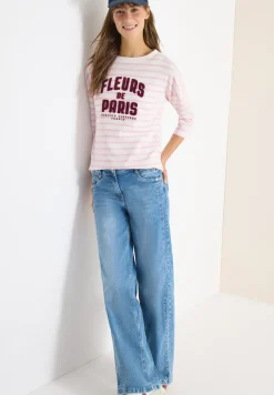 3/4-Arm Shirt mit Wording Artwork