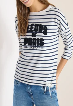 3/4-Arm Shirt mit Wording Artwork