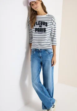 3/4-Arm Shirt mit Wording Artwork