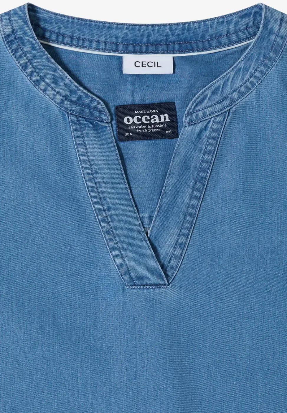 3/4-Arm Tunika im Denim-Look