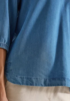 3/4-Arm Tunika im Denim-Look