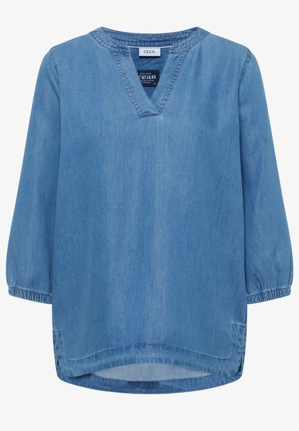 3/4-Arm Tunika im Denim-Look