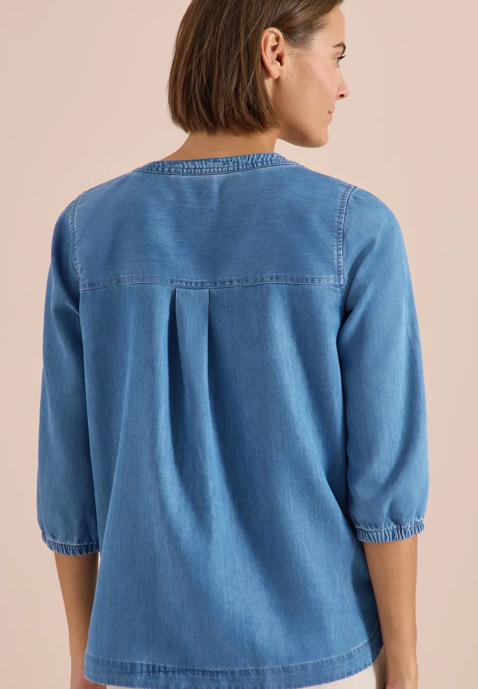3/4-Arm Tunika im Denim-Look