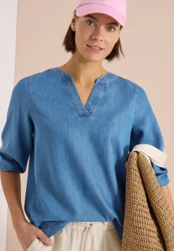 3/4-Arm Tunika im Denim-Look