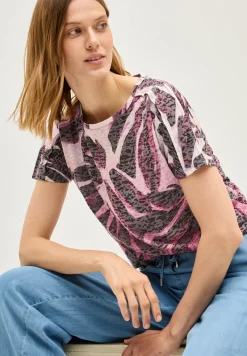Ausbrenner-Shirt mit Muster