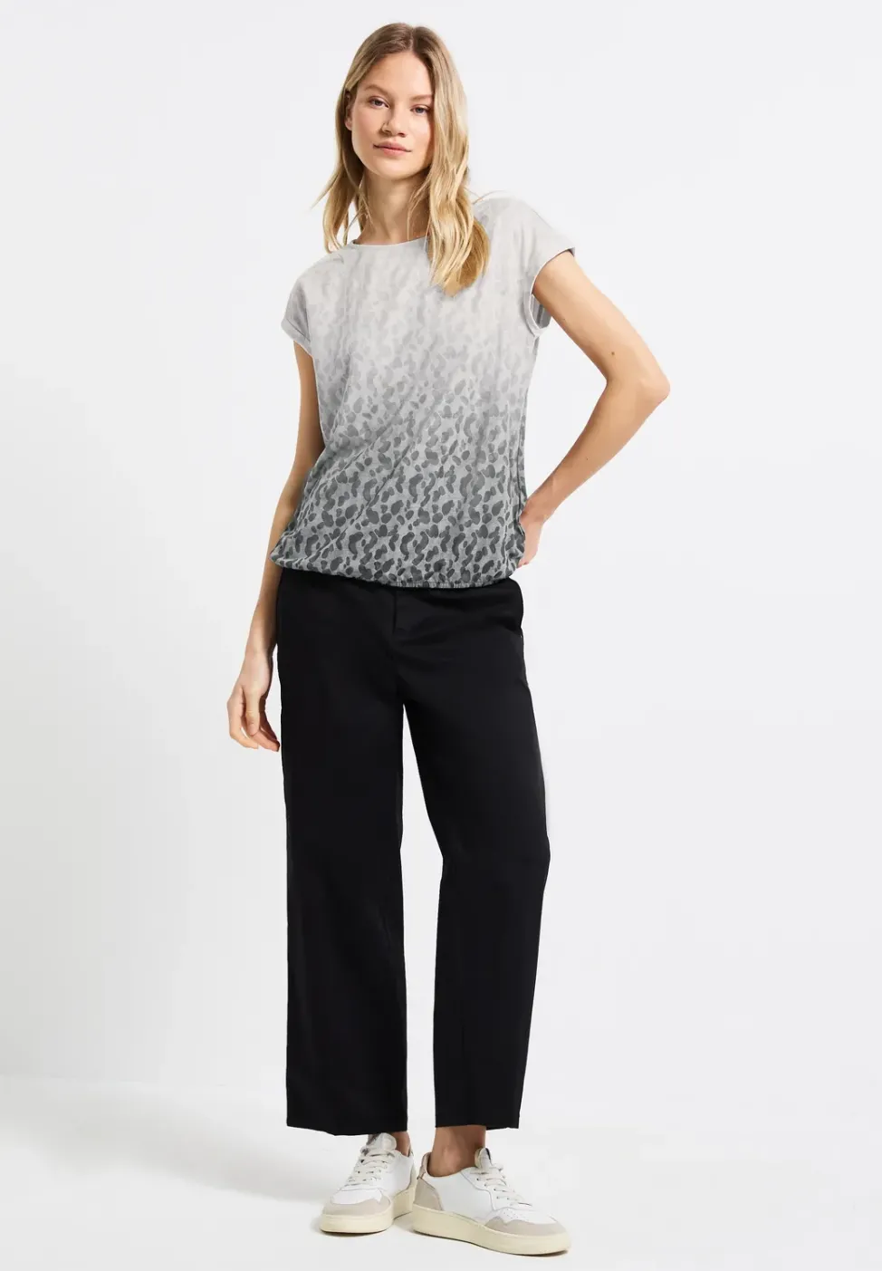 Ausbrenner-Shirt mit Print