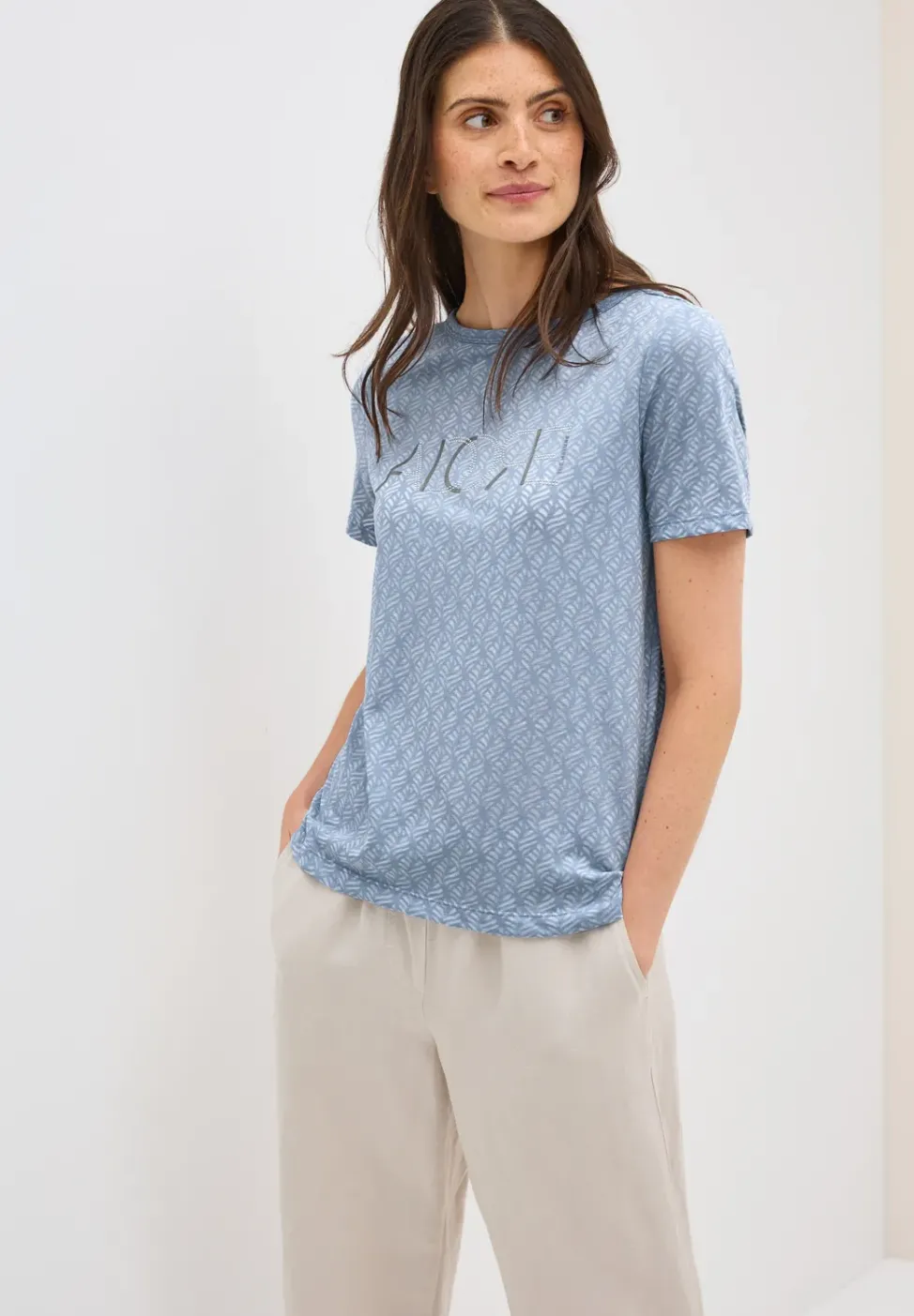 Ausbrenner-Shirt mit Wording