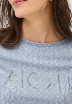 Ausbrenner-Shirt mit Wording