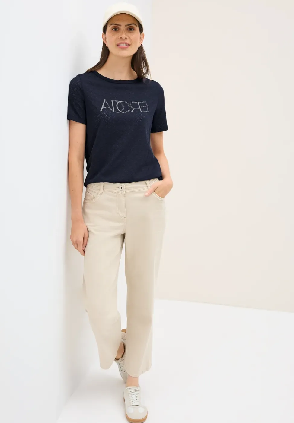 Ausbrenner-Shirt mit Wording