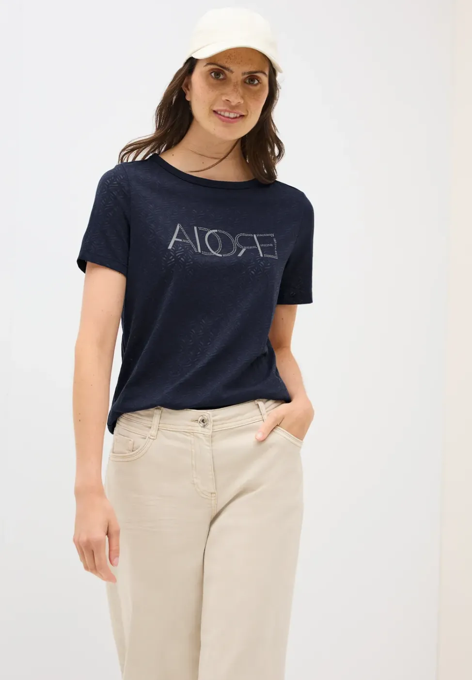 Ausbrenner-Shirt mit Wording