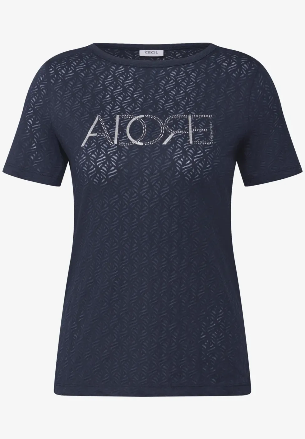 Ausbrenner-Shirt mit Wording