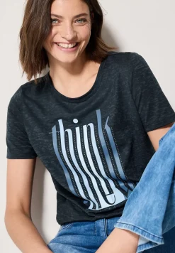 Ausbrenner-Shirt mit Wording