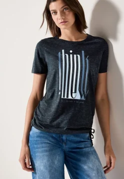 Ausbrenner-Shirt mit Wording