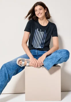 Ausbrenner-Shirt mit Wording