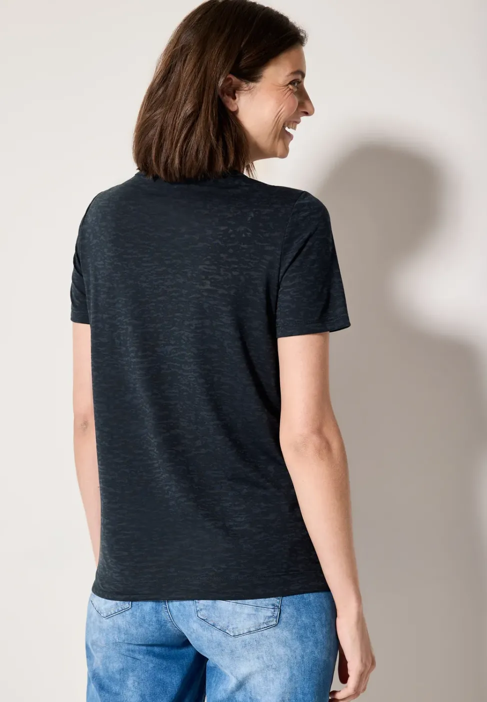 Ausbrenner-Shirt mit Wording