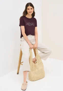 Ausbrenner-Shirt mit Wording